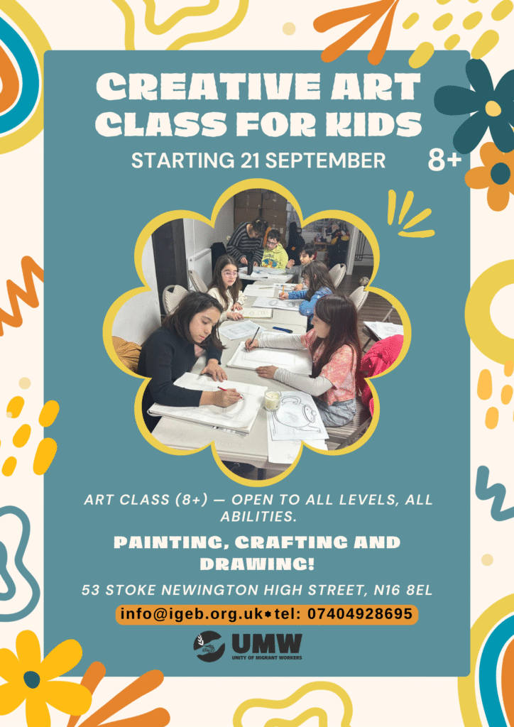 Creative Art class for kids - Unity of Migrant Workers