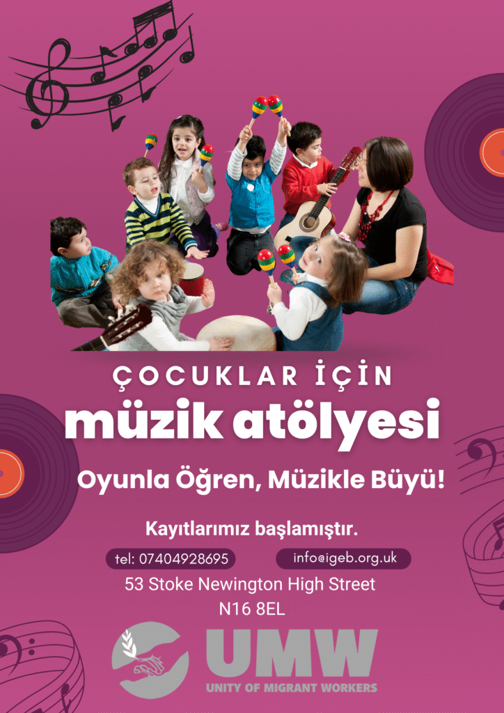 Music workshop for children - Unıty of Mıgrant Workers
